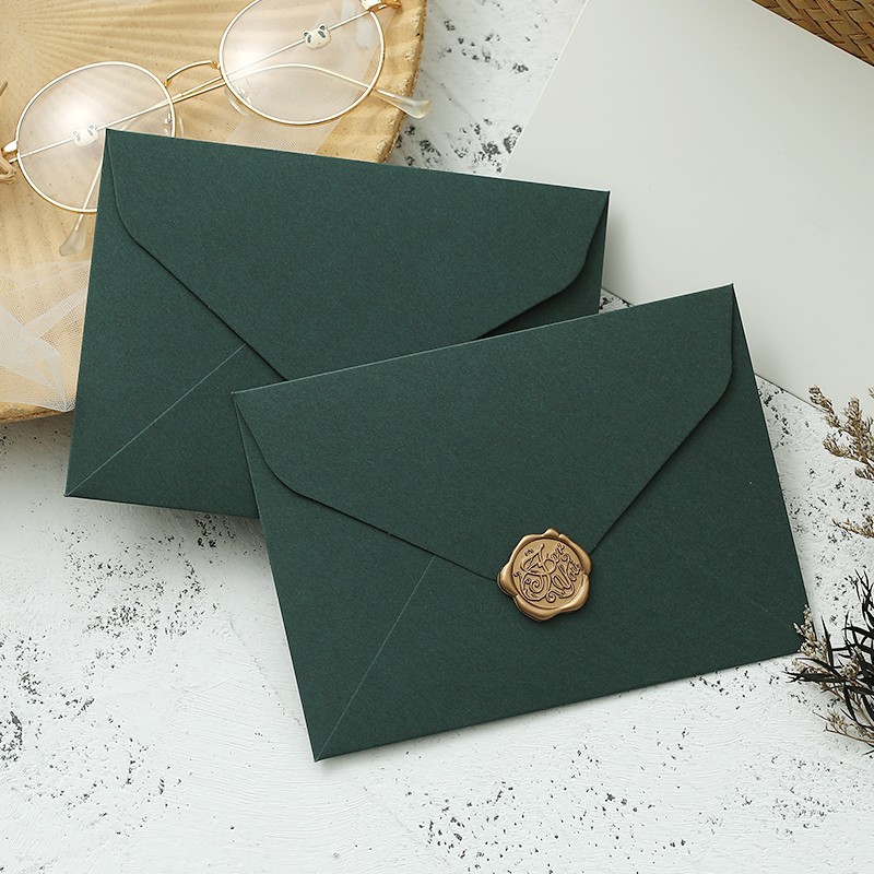 250gsm Emerald Green Matte A7 Euro Flap Envelopes2
