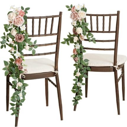Dusty Rose Wedding Chair Decoration Flowers for Aisle and Reception DSAD02